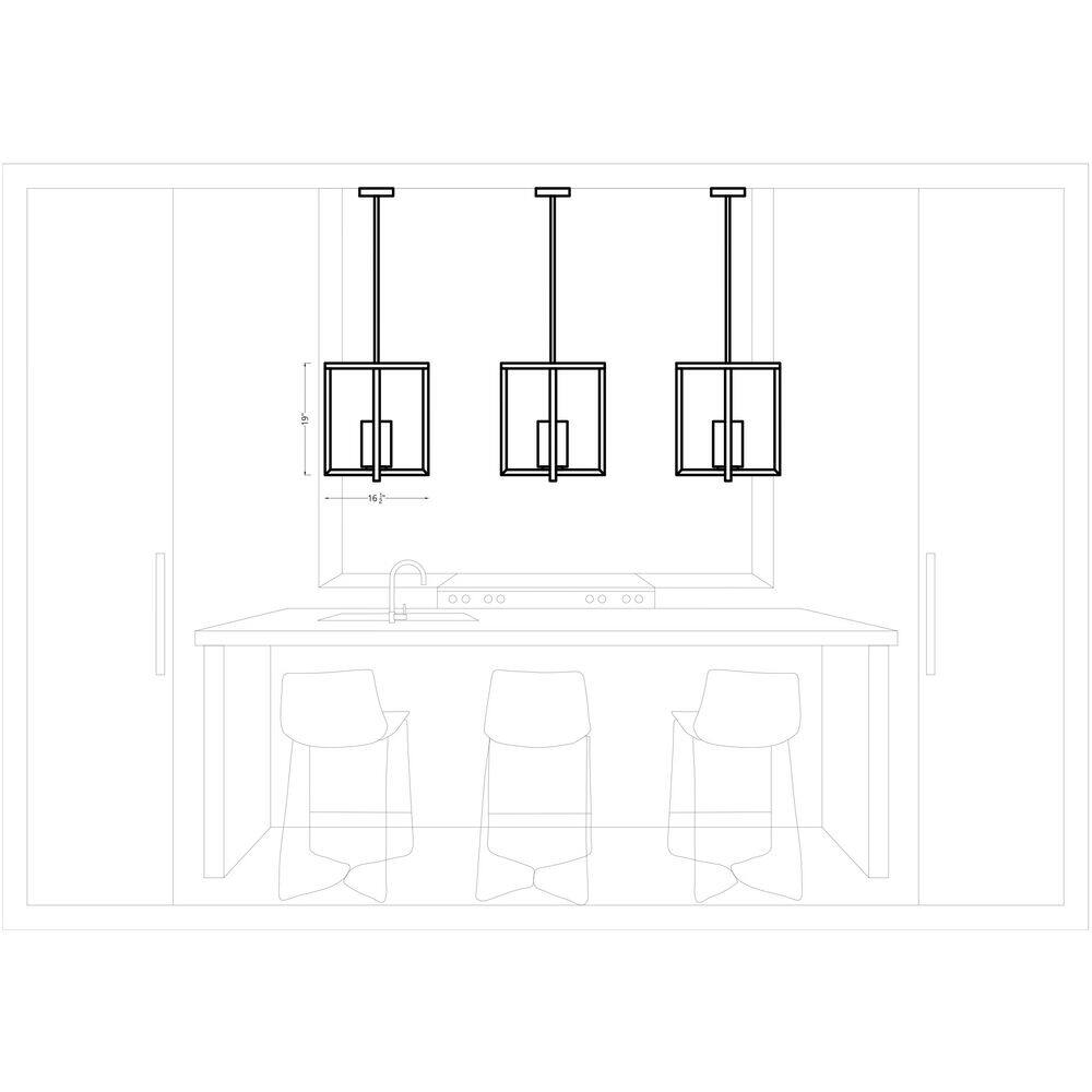 Mitte Midnight Black Single Pendant with Clear Glass Shade