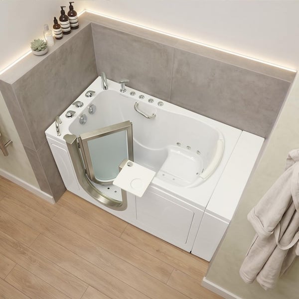 Ella Royal 52 in. Acrylic Walk-In Whirlpool and Air Bath Bathtub