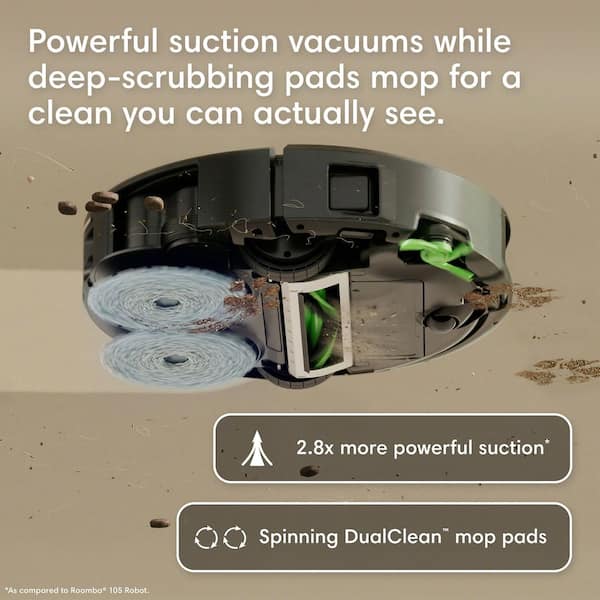 iRobot Roomba Plus 415 Combo Robot Vacuum and Mop with Smart
