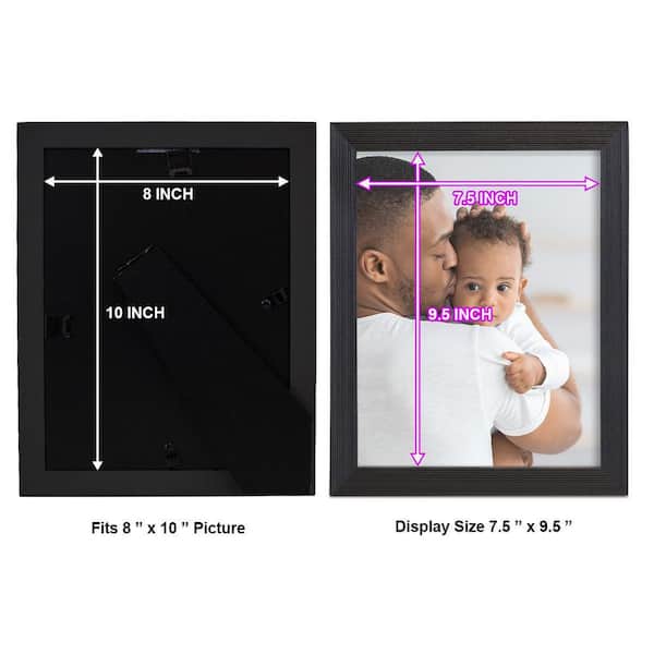 9 x 11 Float to 8 x 10 Linear Metal Easel Single Image Frame Brass -  Threshold™