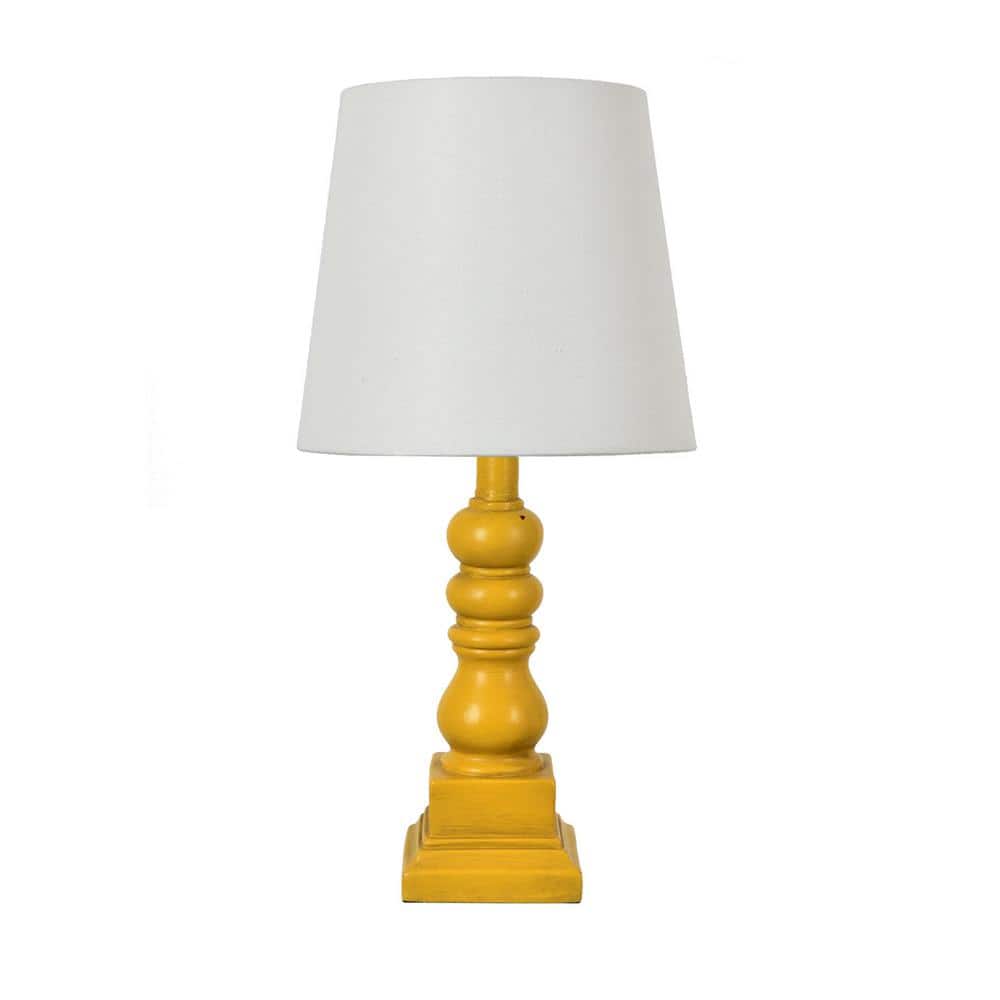 Conrad 18.5" Yellow Resin Table Lamp with White Shade