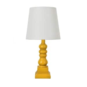 Lawrence Distressed Yellow Resin Table Lamp