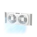 Comfort Zone 9 in. Twin Window Fan with Manually Reversible