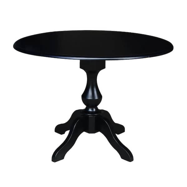International Concepts Sophia Black 42 in. Drop-leaf Solid Wood Table