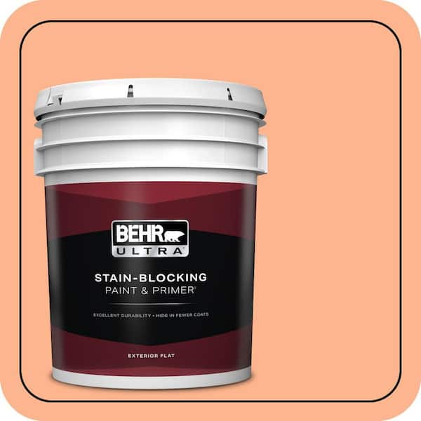 BEHR ULTRA 5 gal. #230B-4 Desert Sunrise Flat Exterior Paint & Primer