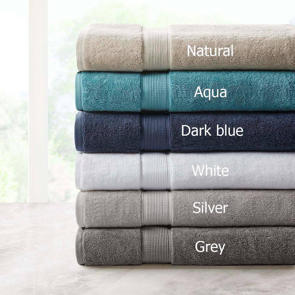 Luxurious Silver 800GSM Cotton Bath Sheet Set, 2 Pieces