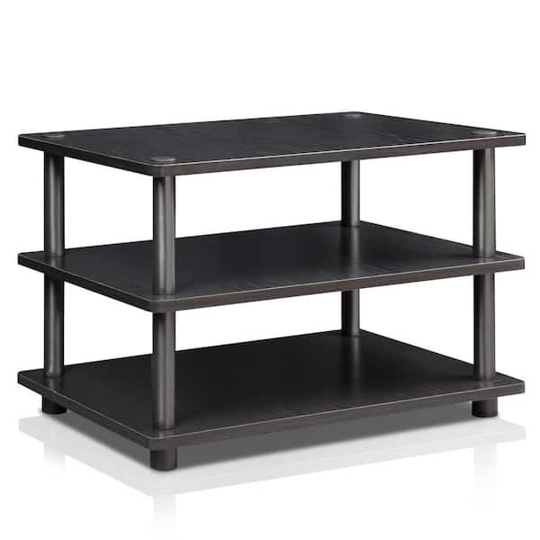 Furinno Turn-N-Tube 24 in. Black Particle Board TV Stand Fits TVs Up to 32 in. with Open Storage