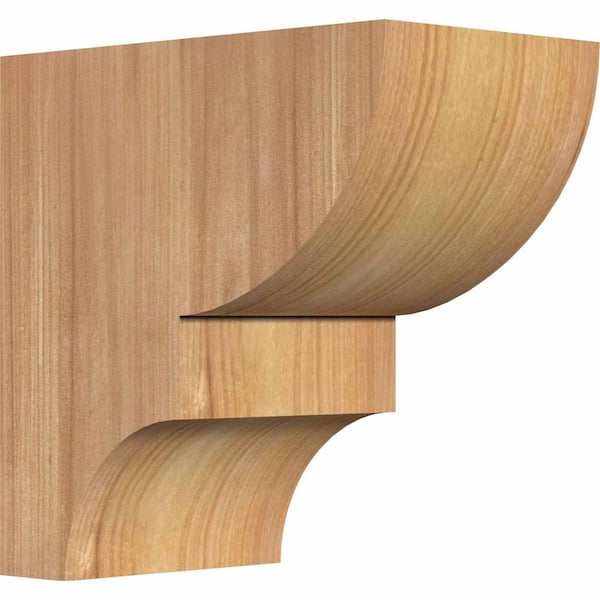 Ekena Millwork 3-1/2 in. x 6 in. x 6 in. Western Red Cedar Ridgewood Smooth Corbel