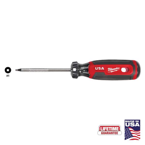 Milwaukee 3 in. #1 Square Screwdriver with Cushion Grip