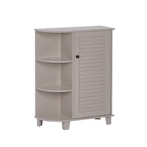 Ellsworth 23-5/8 in. W x 31-1/10 in. H Bathroom Linen Storage Floor Cabinet with Side Shelves in Taupe