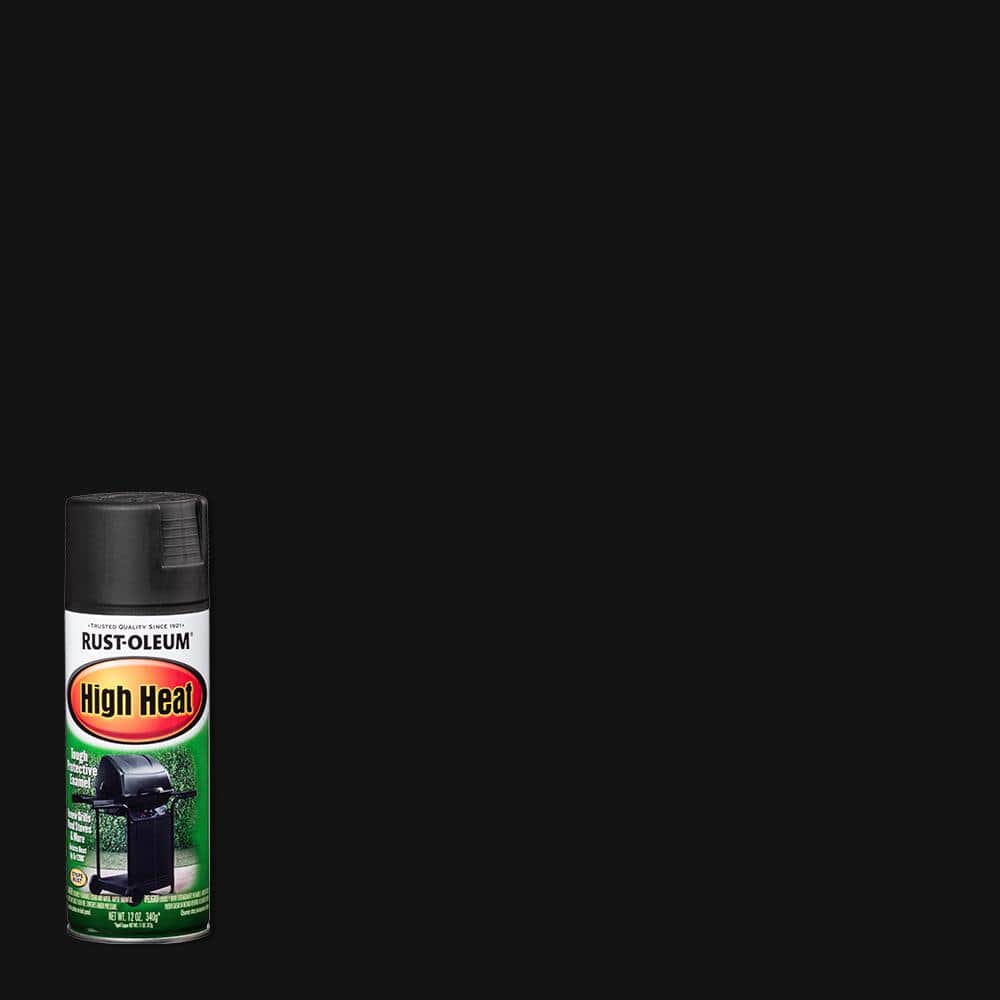 Rust-Oleum Specialty 12 oz. High Heat Flat Bar-B-Que Black Interior/Exterior Spray Paint (6-Pack)