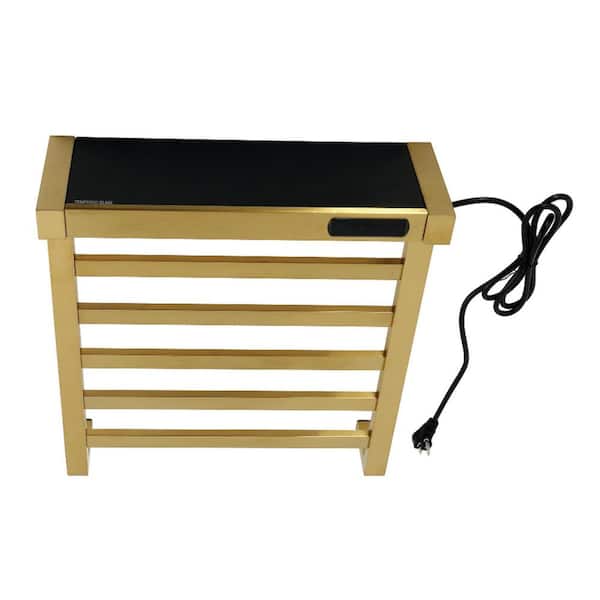 Markus 5-Bar Electric Towel Warmer in Brushed Brass