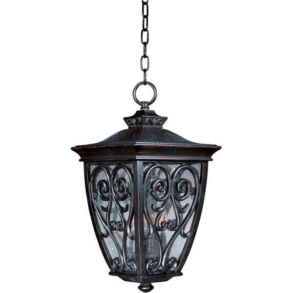 Maxim Lighting Newbury Vivex 3-Light Oriental Bronze Outdoor Hanging Lantern