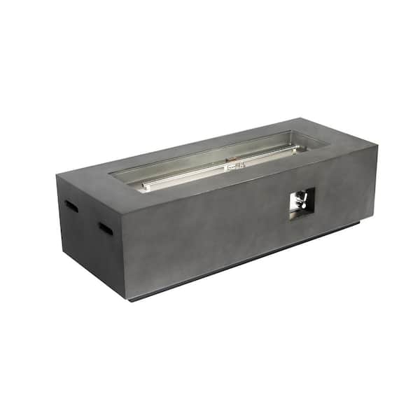 Unbranded 60 in. Propane Round Fire Pit Table, Stone 60000 BTU Gas Firepits with Lava Rocks and Rain Cover