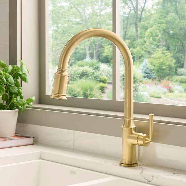 VIGO Zurich Single Handle Pull-Down Sprayer Kitchen Faucet in