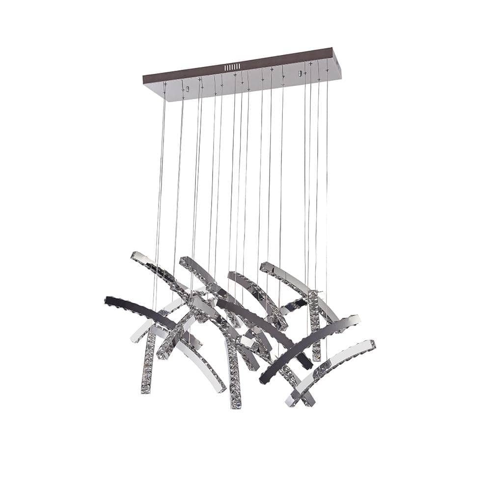 Ziola 18-Lights Chrome Pendant without Shade
