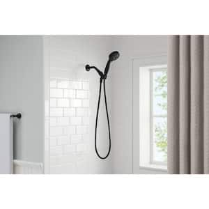 6-Spray Patterns with 1.8 GPM 3.6 in. Wall Mount Handheld Shower Head in Matte Black