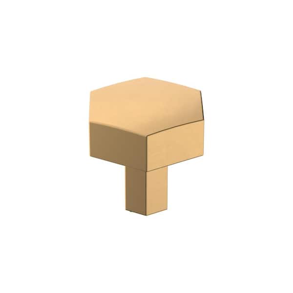 Caliber 1-1/4 in. (32mm) Modern Champagne Bronze Geometric Cabinet Knob