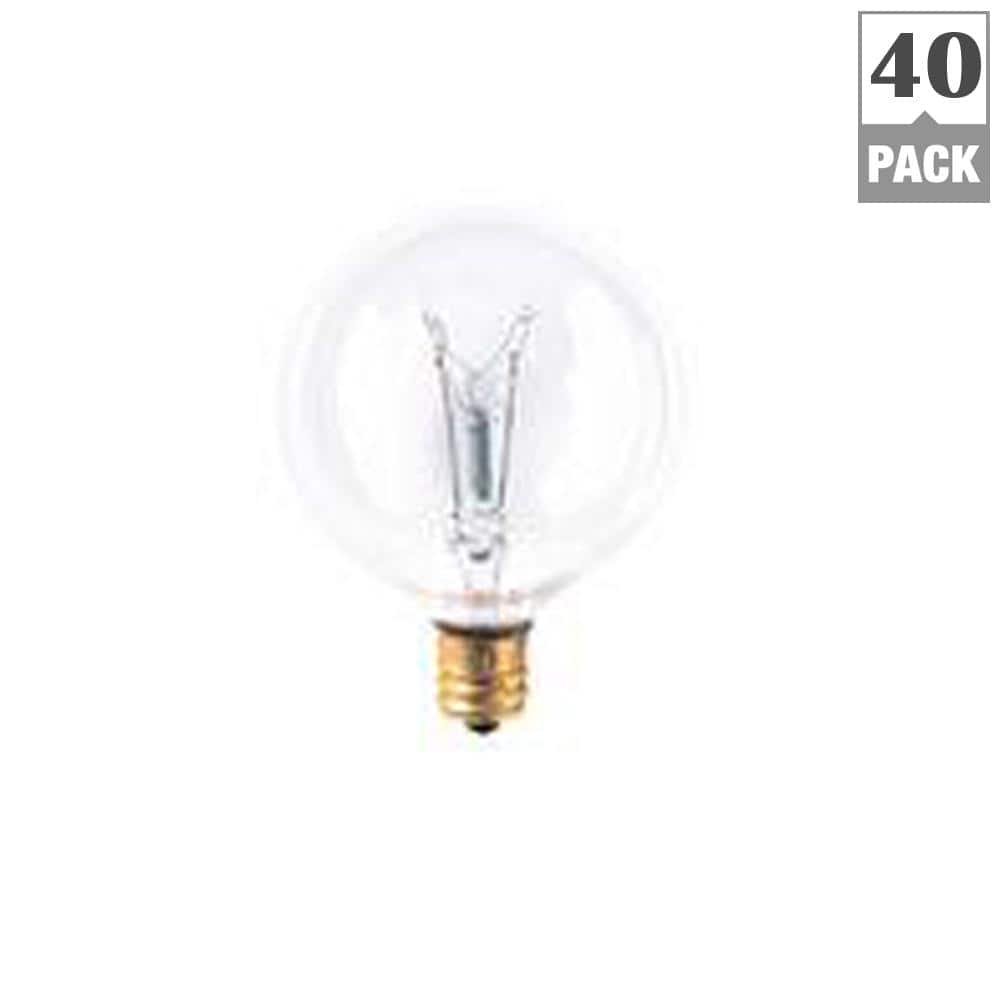 25-Watt Warm White Light G16.5 (E12) Candelabra Screw Base Dimmable Clear I
