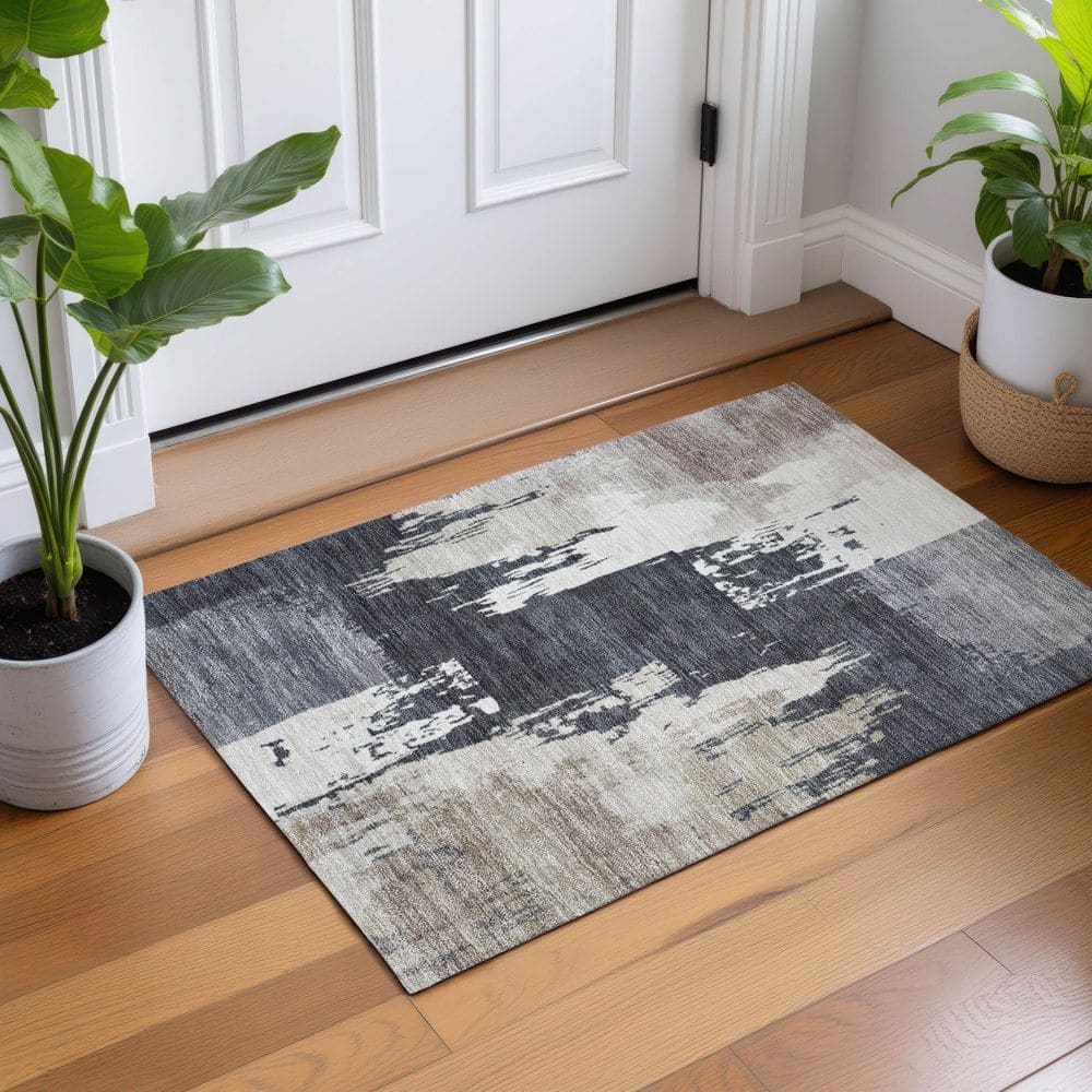 Chantille Machine Washable Indoor/Outdoor Abstract ACN2347 Charcoal 2 ft. x 3 ft. Accent Rug price history on PriceWatchPro