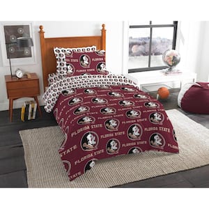 NCAA Multi-Color Rotary Florida State 5-Pieces Twin Bed in Bag Set