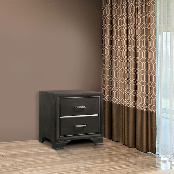 Acme Furniture Carine II Charcoal Nightstand