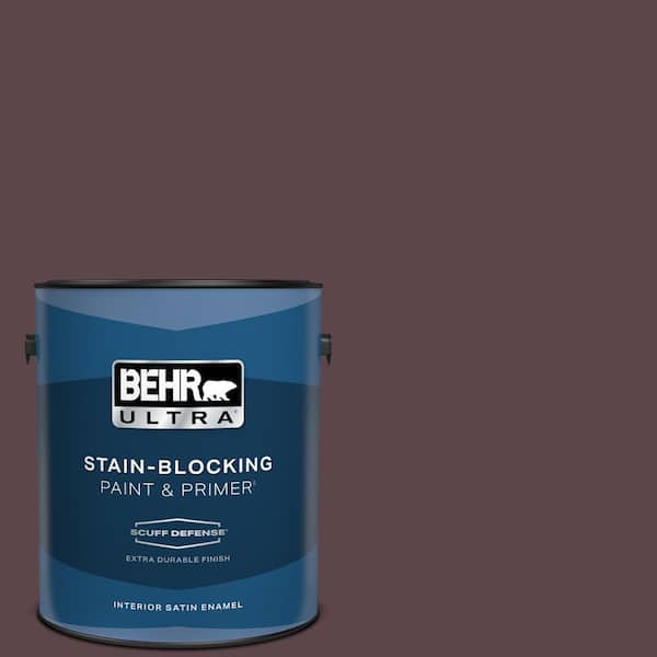 BEHR ULTRA 1 gal. Home Decorators Collection #HDC-CL-07 Dark Berry Extra Durable Satin Enamel Interior Paint & Primer