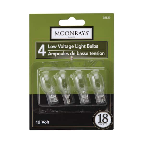 Moonrays 18-Watt Clear Glass T5 Wedge Base Incandescent Replacement Light Bulb (4-Pack)