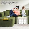 Allwex Verve 106 in. Wide Square Arm 2-Piece Modern Wool Fabric L-Shape Modular Sectional Sofa in Green with Left Chaise VerveL670