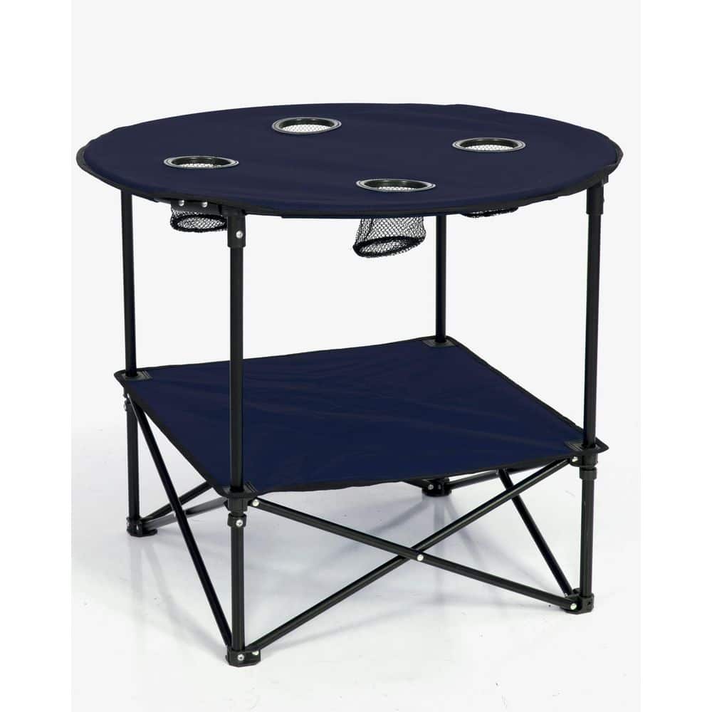 SEINA Folding Camp Table 27.5 in. round table, Metal Frame SEINA Folding Camp Table 27.5 in. round table, Metal Frame