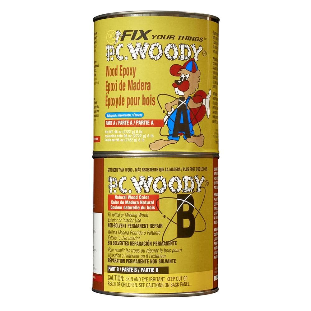 Pc-products Wood Repair Epoxy Paste and Wood Hardener Kit, PC-Woody 96 oz and PC-Petrifier 1 Gallon
