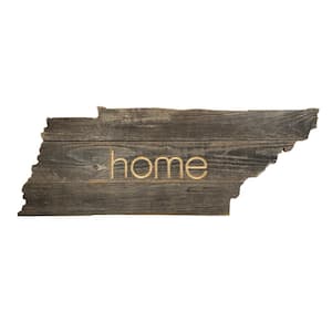 Large Rustic Farmhouse Tennessee Home State Reclaimed Wood Wall Art