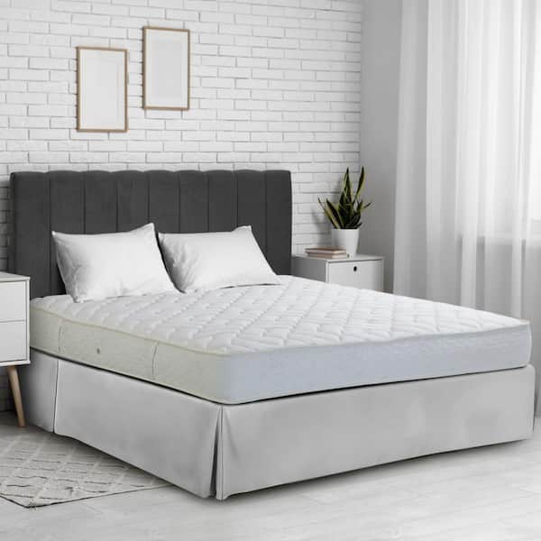 16" Pleated Gray Solid Queen Bed Skirt