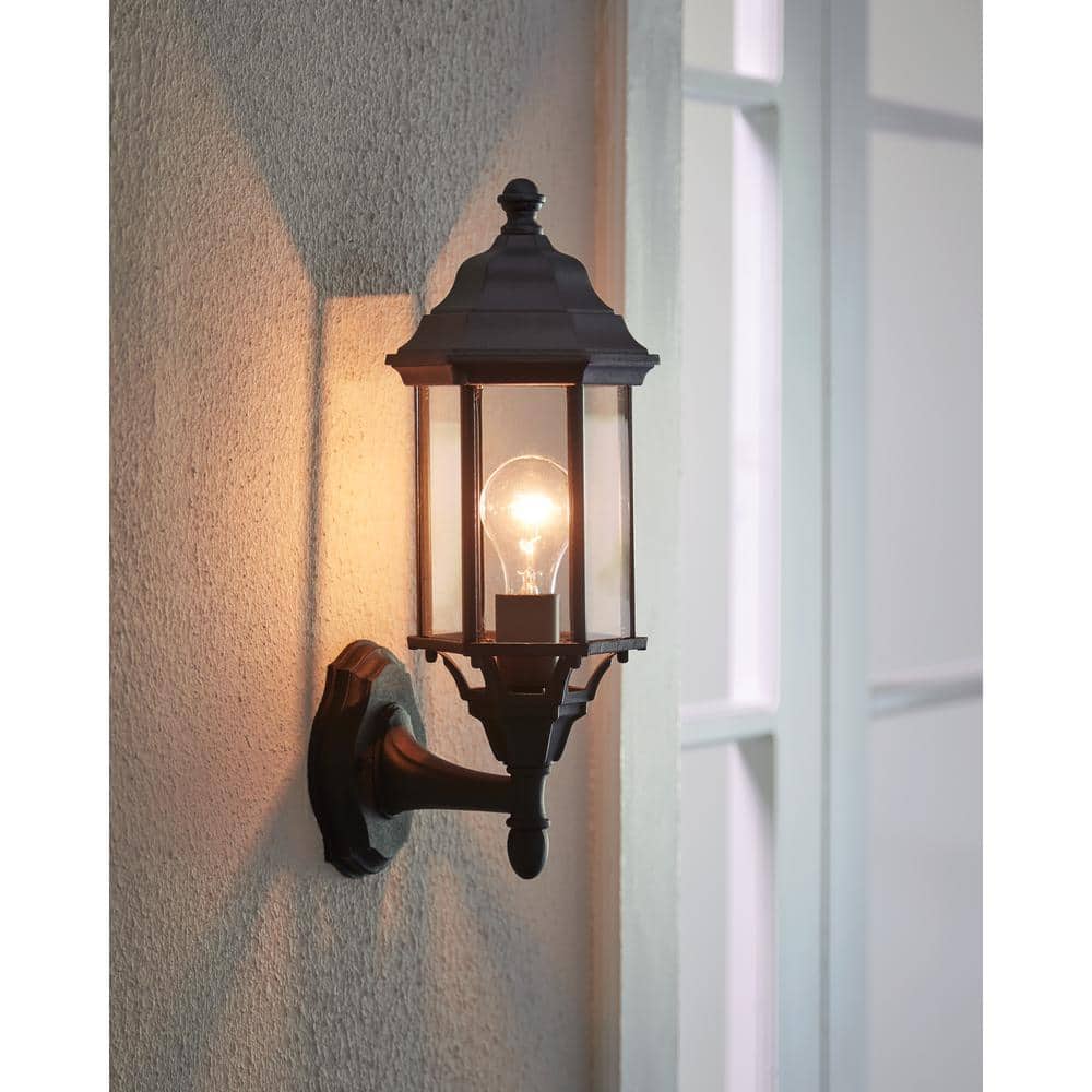 Antique Bronze Sevier Large Lantern with Clear Glass