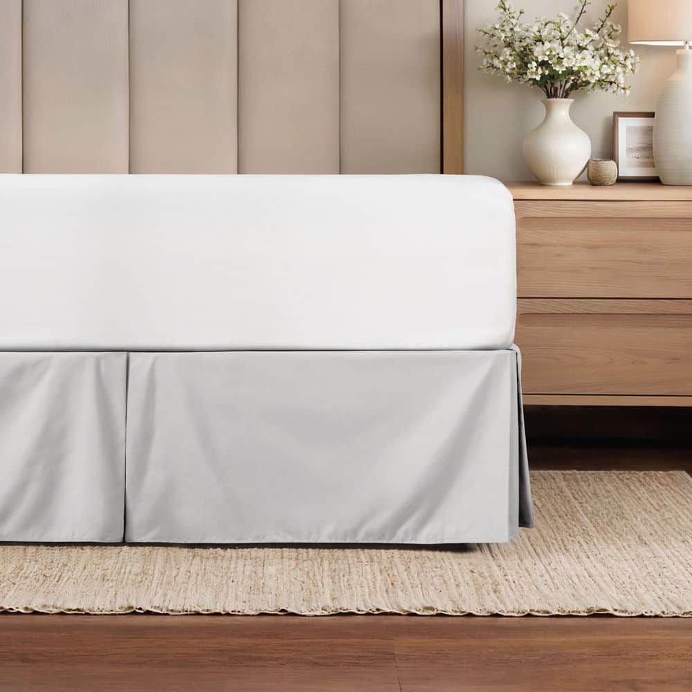 14 in. Light Gray Solid Queen Bed Skirt price history on PriceWatchPro