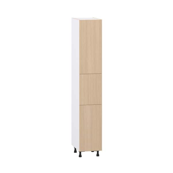 Timberline Mojavi Oak Slab Assembled Pantry Kitchen Cabinet (15 in. W x 89.5 in. H x 24 in. D)