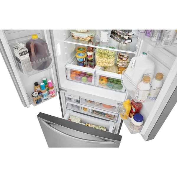 Frigidaire - 31.5 in. 18 cu. ft. Counter Depth French Door Refrigerator in Fingerprint-Resistant Stainless Look
