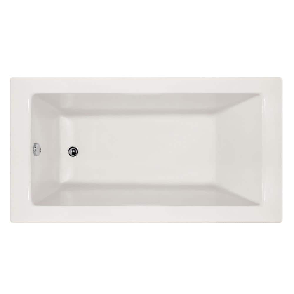 Sydney 60'' White Acrylic Rectangular Alcove Bathtub