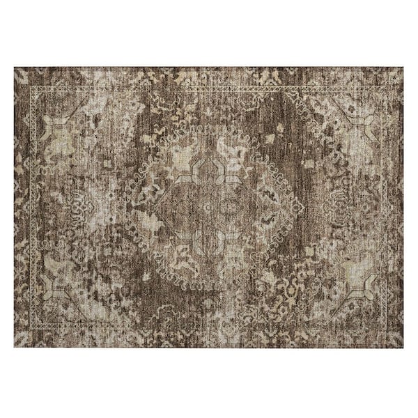 Chantille Machine Washable Indoor/Outdoor Abstract ACN3169 Chocolate 2 ft. x 3 ft. Accent Rug