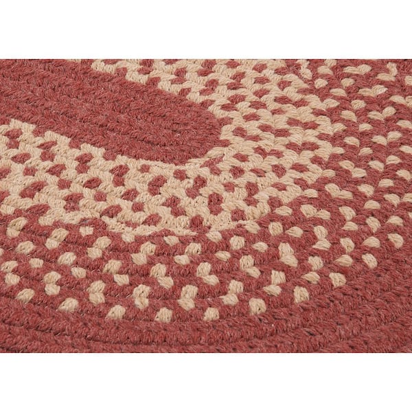 Portland Rosewood 12 ft. x 15 ft. Oval Braided Area Rug