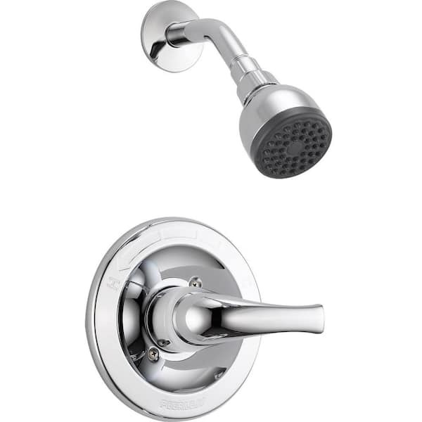Peerless 1-Handle Wall Mount Shower Faucet Trim Kit in Chrome (Valve Not Included)