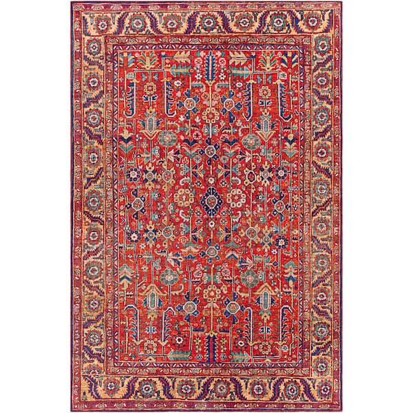 Rawle Red Doormat 2 ft. x 4 ft. Area Rug