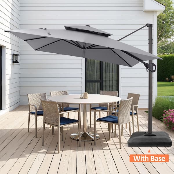 double layer patio umbrella rib assembly Covered Living Replacement canopy for 11ft 8 ribs Green (Canopy only), Size: 11' What large umbrellas are HARDGOODS ORDER NOW because these Color:ANTHRACITE