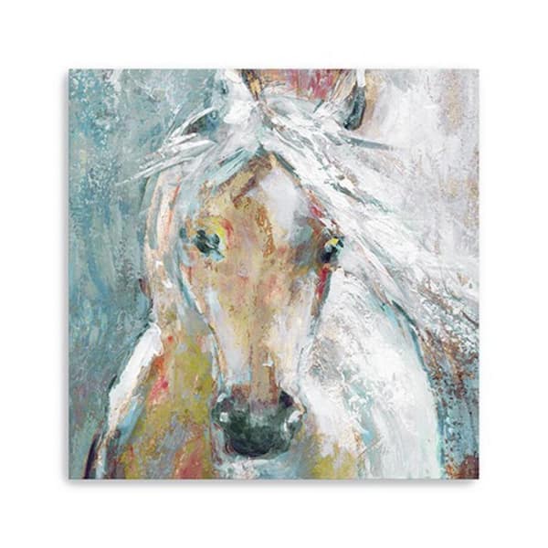 HomeRoots Victoria Whimsical Horse by Carol Robinson 1-Piece Giclee Unframed Animal Art Print 40 in. x 40 in.