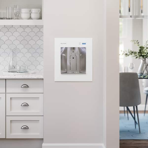 ezH2O Liv Built-in Aspen White Drinking Fountain, Refrigerated and Filtered Remote Chiller