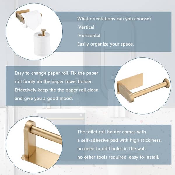 Buy Towel Hooks Adhesive Gold? No drilling required!