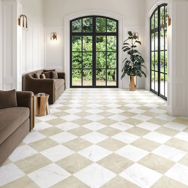 Stonegrid White Matte 12 in. x 12 in. Stone Look Porcelain Tile (16.72 sq. ft./case)