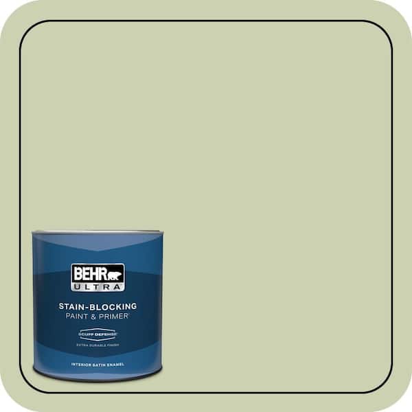 BEHR ULTRA 1 qt. #ECC-12-2 Meadow Glen Extra Durable Satin Enamel Interior Paint & Primer