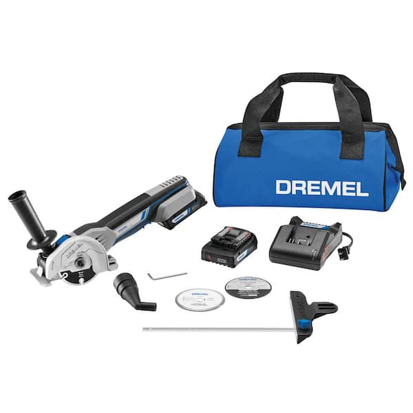 Dremel Ultra-Saw 20V MAX Cordless Compact Saw Tool with Ultra-Saw in.  Premium Carbide Wood and Plastic Flush Cutting Wheel US20V02+US60001 The  Home Depot