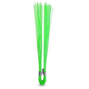 6 in x 0.5 ft Stake Whisker Markers, Green, 500 EA